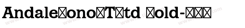 AndaleMonoMTStd Bold字体转换